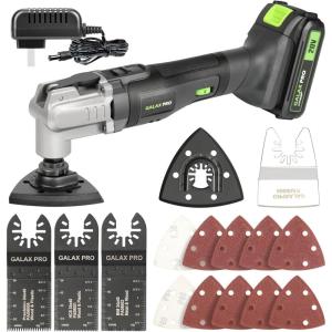 image:imageGALAX PRO 24Amp 6 Variable Speed Oscillating MultiTool Kit with QuickLock accessory change Oscillating Angle3 28pcs Accessories and Carry BagCordless