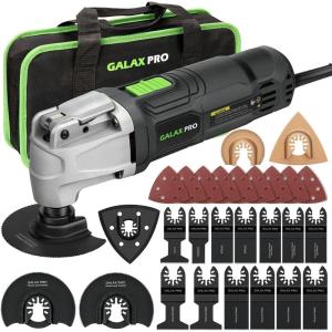 image:imageGALAX PRO 24Amp 6 Variable Speed Oscillating MultiTool Kit with QuickLock accessory change Oscillating Angle3 28pcs Accessories and Carry Bagoscillating tool