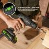 image:imageGALAX PRO Impact Driver 20 V Lithium Ion 14 Hex Cordless Driver with LED Work Light 6 Pieces Screwdriver Bits Variable Speed 02800 RPM 13 Ah Battery and Charger IncludedImpactDrill Driver