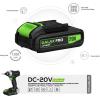 image:imageGALAX PRO Impact Driver 20 V Lithium Ion 14 Hex Cordless Driver with LED Work Light 6 Pieces Screwdriver Bits Variable Speed 02800 RPM 13 Ah Battery and Charger IncludedImpact Driver