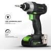 image:imageGALAX PRO Impact Driver 20 V Lithium Ion 14 Hex Cordless Driver with LED Work Light 6 Pieces Screwdriver Bits Variable Speed 02800 RPM 13 Ah Battery and Charger IncludedImpact Driver