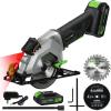 image:imageGALAX PRO Mini Circular Saw DC20V 412 Cordless Circular Saw with 20Ah battery Laser Guide Rip Guide 2 Pcs Blades24T 60T 3400RPM Max Cutting Depth 1111690 11845Cordless Circular Saw