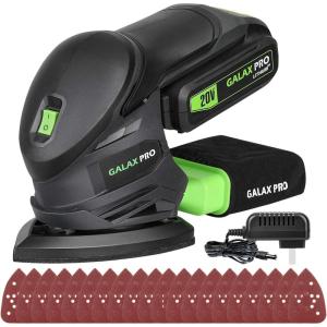 image:imageGALAX PRO Cordless Detail Sander 20V 20Pcs Sandpapers12000 RPM Sanders with Dust Collection System for Tight Spaces Sanding in Home Decoration Battery and Charger IncludedCordless Detail Sander
