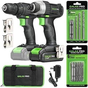 image:imageGALAX PRO Impact Driver 20 V Lithium Ion 14 Hex Cordless Driver with LED Work Light 6 Pieces Screwdriver Bits Variable Speed 02800 RPM 13 Ah Battery and Charger IncludedImpactDrill Driver