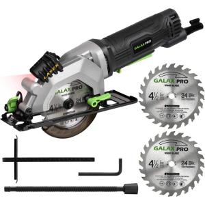 image:imageGALAX PRO Mini Circular Saw DC20V 412 Cordless Circular Saw with 20Ah battery Laser Guide Rip Guide 2 Pcs Blades24T 60T 3400RPM Max Cutting Depth 1111690 1184540A Corded Circular Saw