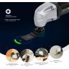 image:imageGALAX PRO 22000 OPM 15A Oscillating Multi Tool 3 Degree Oscillating Angle with 3 Pieces Saw Blades 1 Piece Semi Circle Blade Sanding Plate 6 Pieces Sanding Papers for Grinding15A