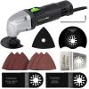image:imageGALAX PRO 22000 OPM 15A Oscillating Multi Tool 3 Degree Oscillating Angle with 3 Pieces Saw Blades 1 Piece Semi Circle Blade Sanding Plate 6 Pieces Sanding Papers for Grinding15A