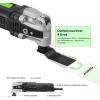 image:imageGALAX PRO 22000 OPM 15A Oscillating Multi Tool 3 Degree Oscillating Angle with 3 Pieces Saw Blades 1 Piece Semi Circle Blade Sanding Plate 6 Pieces Sanding Papers for Grinding35A