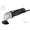 image:imageGALAX PRO 22000 OPM 15A Oscillating Multi Tool 3 Degree Oscillating Angle with 3 Pieces Saw Blades 1 Piece Semi Circle Blade Sanding Plate 6 Pieces Sanding Papers for Grinding15A