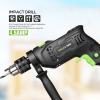 image:imageGALAX PRO 45Amp 03000RPM Corded Hammer Drill 5pcs Bit Hammer and Drill 2 Functions in 1 with 12 Variable Speed 12 Inch Keyed Metal Chuck 360Rotating HandleHammerdrill with 5pcs drill Bit