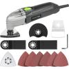 image:imageGALAX PRO 22000 OPM 15A Oscillating Multi Tool 3 Degree Oscillating Angle with 3 Pieces Saw Blades 1 Piece Semi Circle Blade Sanding Plate 6 Pieces Sanding Papers for Grinding20A