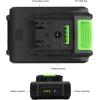 image:imageGALAX PRO 20V Lithium Ion Battery Pack 13Ah Replacement Battery with Charger BlackGreen 26W 53x49x27 Inch for Cordless Power Tools