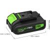 image:imageGALAX PRO 20V Lithium Ion Battery Pack 13Ah Replacement Battery with Charger BlackGreen 26W 53x49x27 Inch for Cordless Power Tools