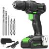 image:imageGALAX PRO Cordless Drill Driver 20V13Ah Battery Power Drill Driver with Single Speed 0600RPMand Work Light Max Torque 20Nm 38 Inch Keyless Chuck 191 PositionBattery and Charger Included
