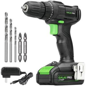 image:imageGALAX PRO Cordless Drill Driver 20V13Ah Battery Power Drill Driver with Single Speed 0600RPMand Work Light Max Torque 20Nm 38 Inch Keyless Chuck 191 PositionBattery and Charger Included